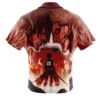 Burning Attack on Titan Short Sleeve Hawaiian Shirt BACK Mockup - Attack On Titan UK Shop