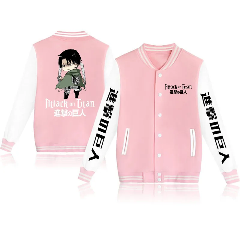 Attack on Titan Pink Baseball Jacket