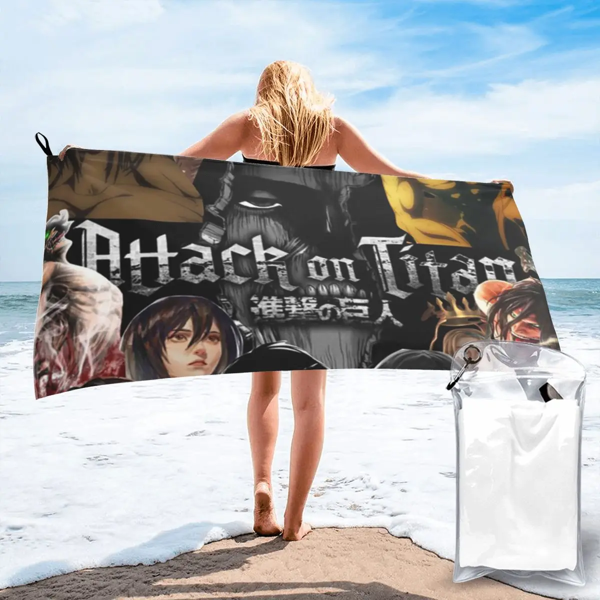 Attack On Titan Classic Design Beach Towel