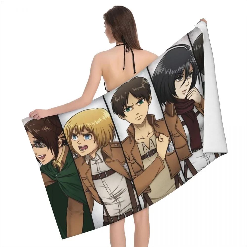 Anime Attack on Titan Hot Characters Beach Towel