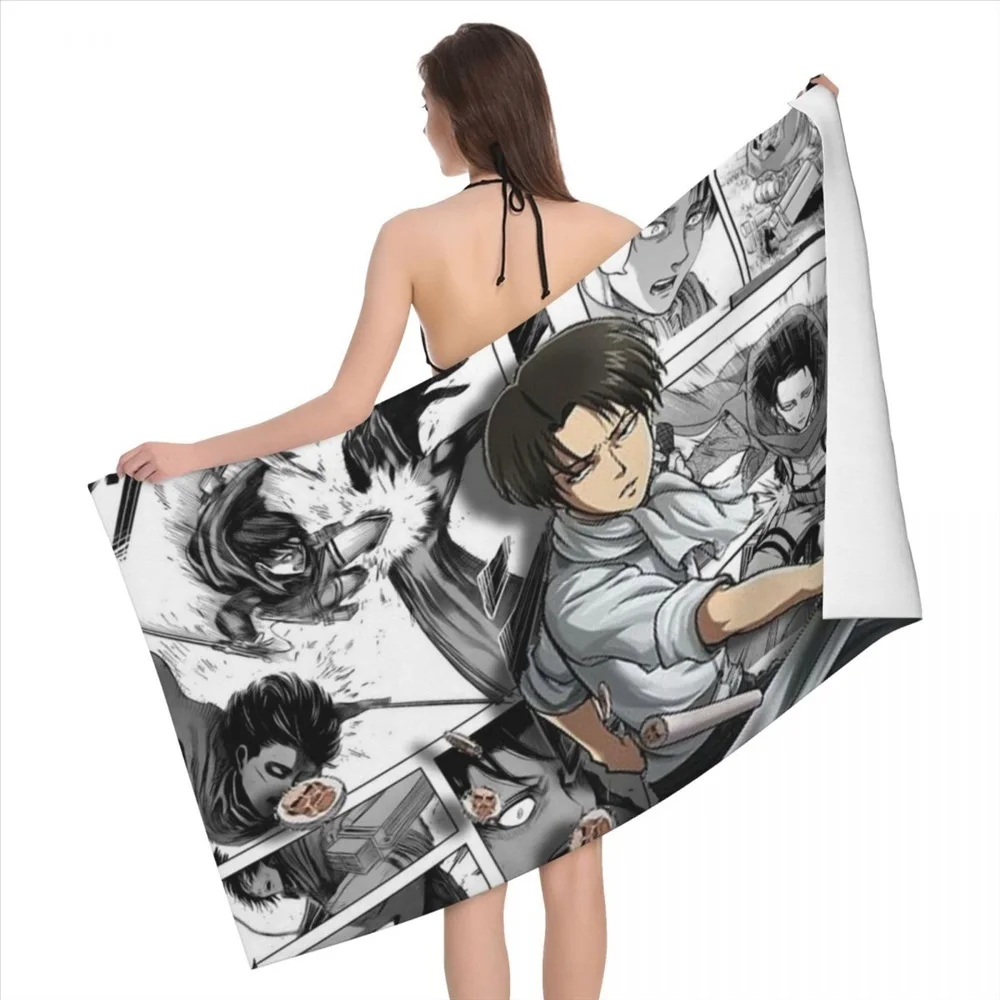 Anime Attack on Titan Levi Beach Towel