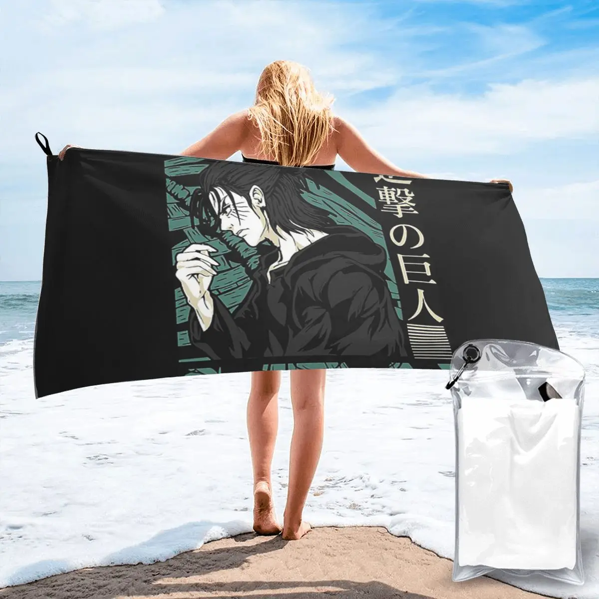 Attack On Titan Classic Eren Yeager Beach Towel