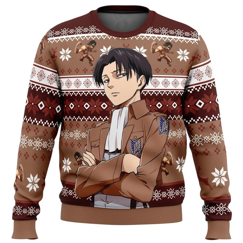 Attack On Titan Levi Ugly Christmas Sweater