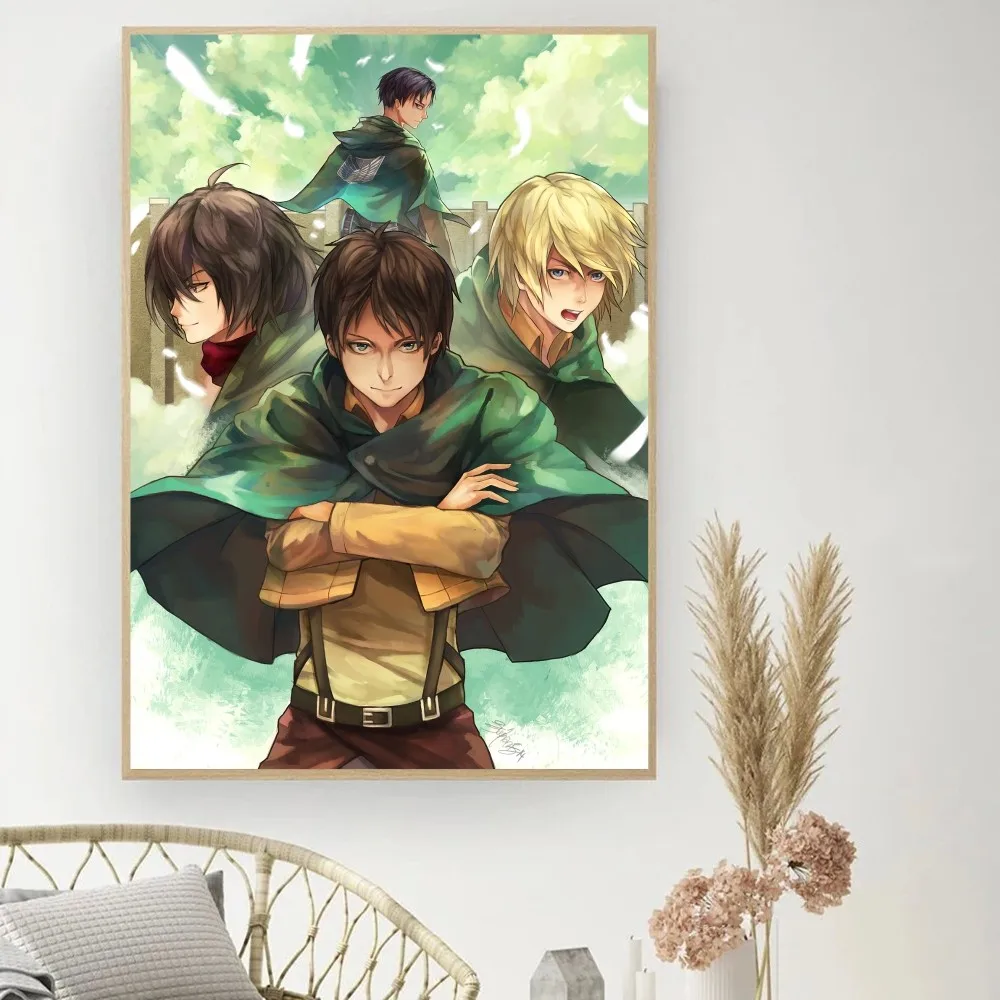 Anime Attack on Titan Main Characters Wall Art