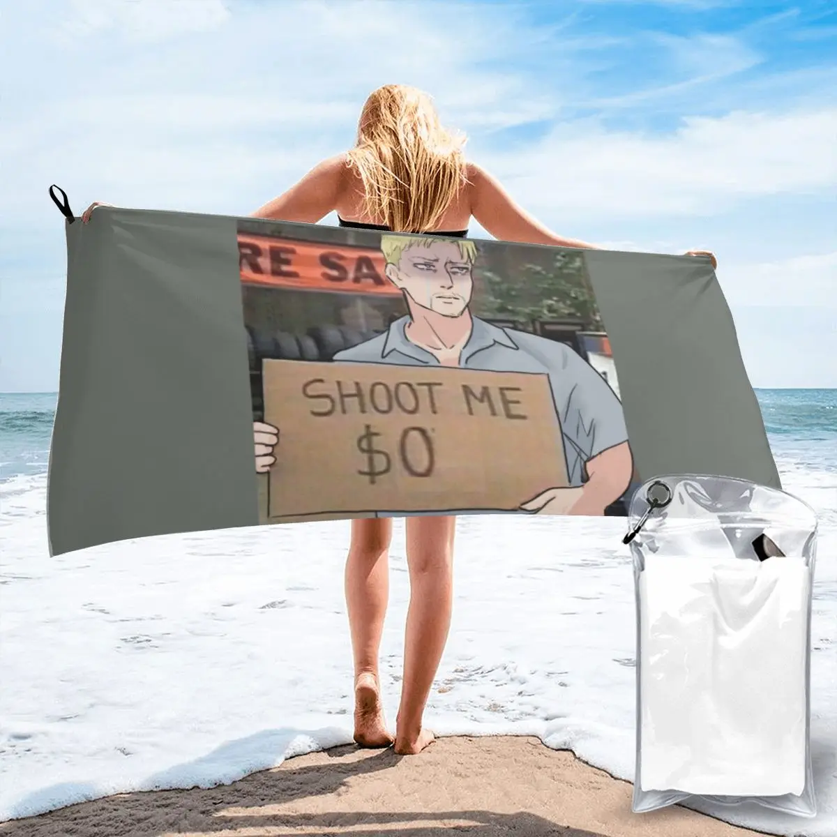 Attack On Titan Funny Beach Towel
