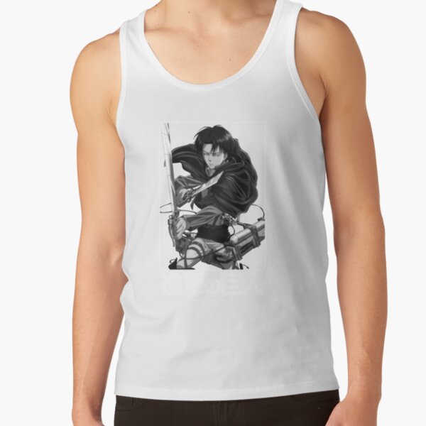 Captain Levi Attack On Itan In White Funny Tank Top