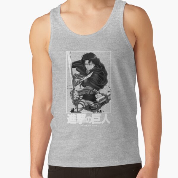 Captain Levi Attack On Itan In White Funny Tank Top - Image 4