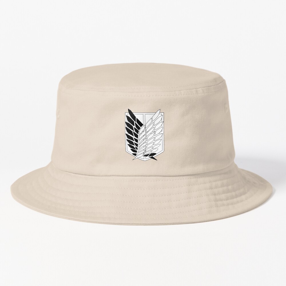 Exploration Battalion Snk Black And White Emblem Bucket Hat