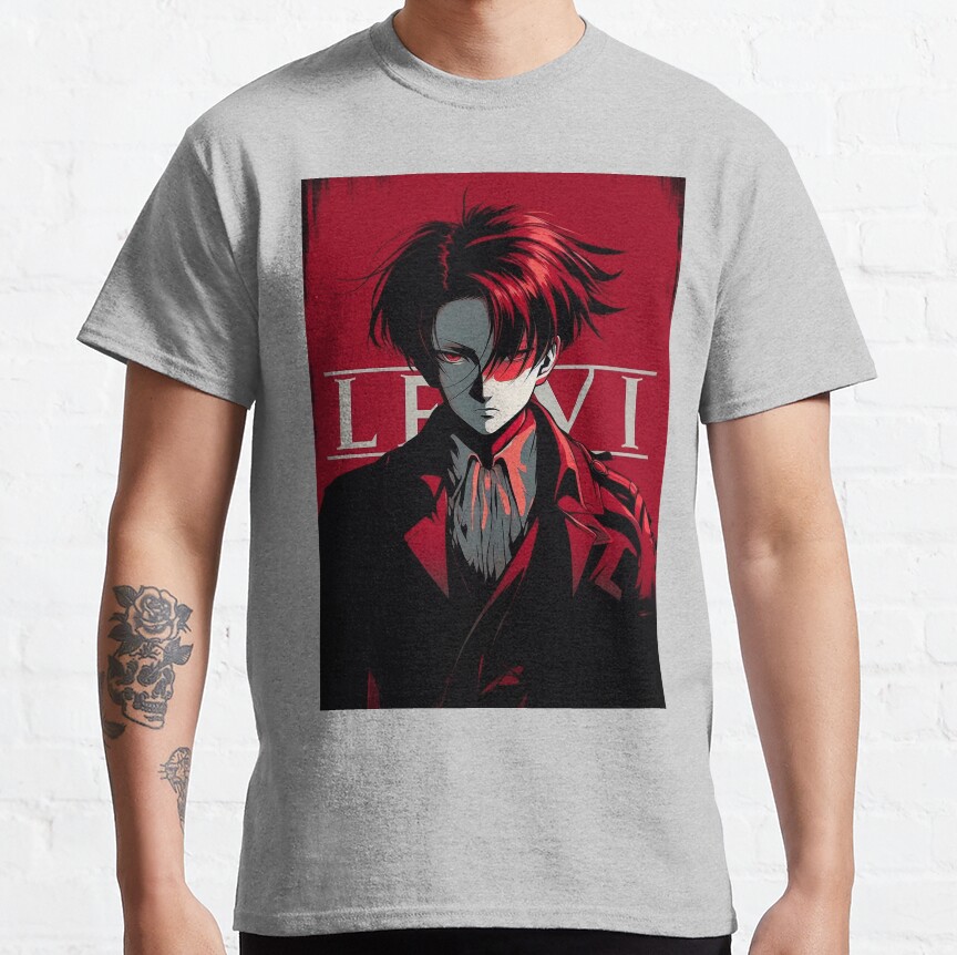 Levi Ackerman Attack On Titan Snk T-shirt - Image 4