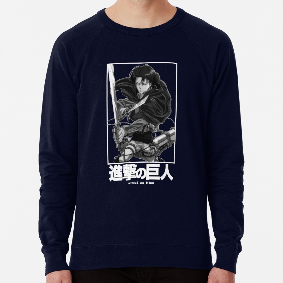 Captain Levi Attack On Itan In White Funny Sweatshirt - Image 6
