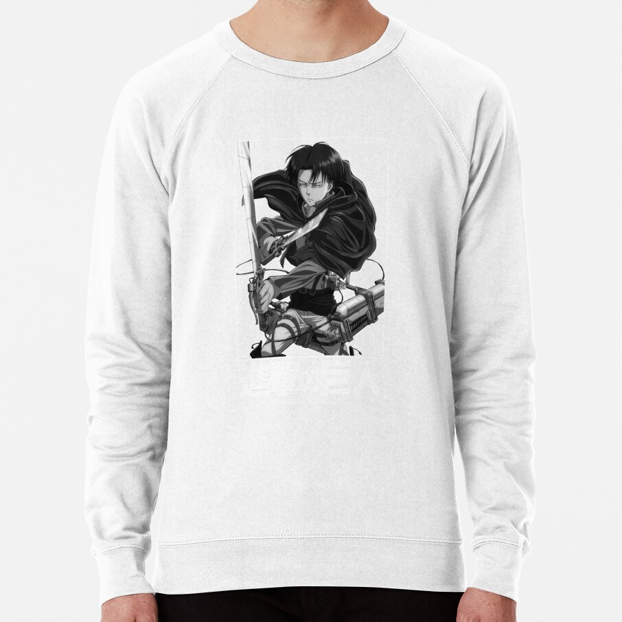 Captain Levi Attack On Itan In White Funny Sweatshirt - Image 2