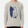 ssrcolightweight sweatshirtmensoatmeal heatherfrontsquare productx1000 bgf8f8f8 13 - Attack On Titan UK Shop
