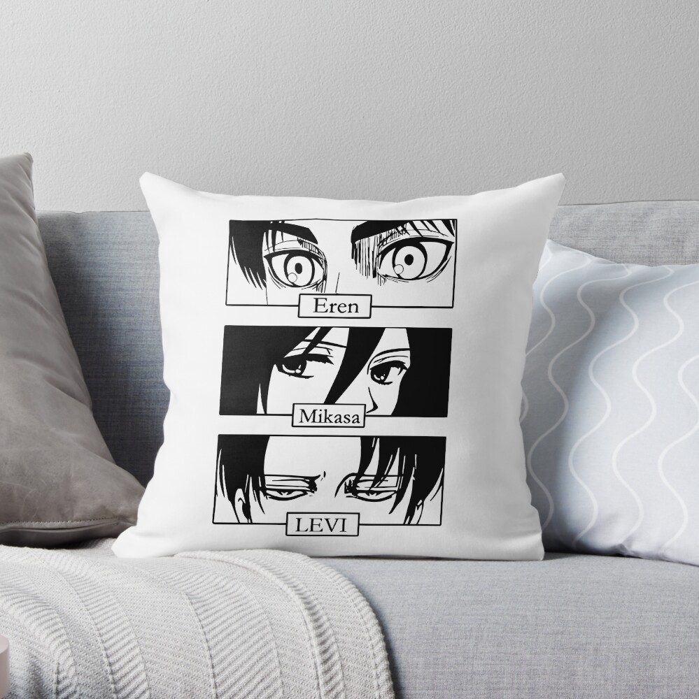 Attack On Titan Heroes Throw Pillow