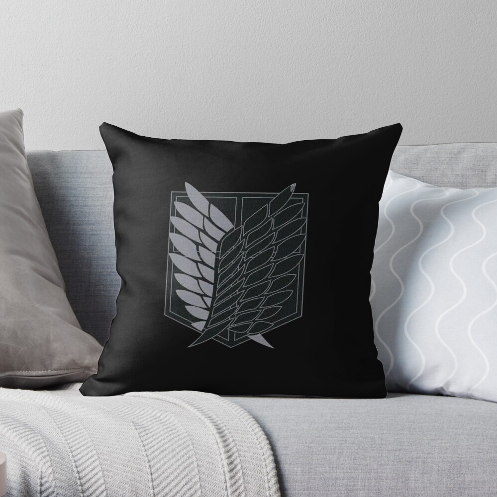 Exploration Battalion Snk Bandw Throw Pillow