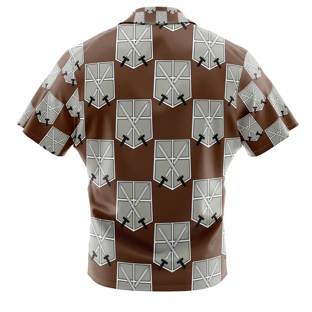 Training Corps Attack on Titan Button Up Hawaiian Shirt - Image 3