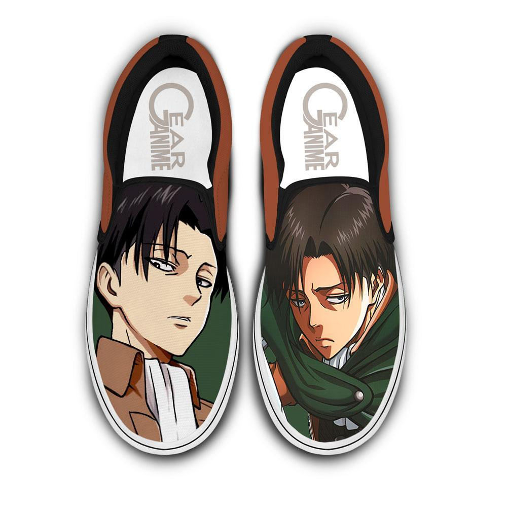 Captain Levi Ackerman Slip-On Canvas Anime Attack On Tian Shoes