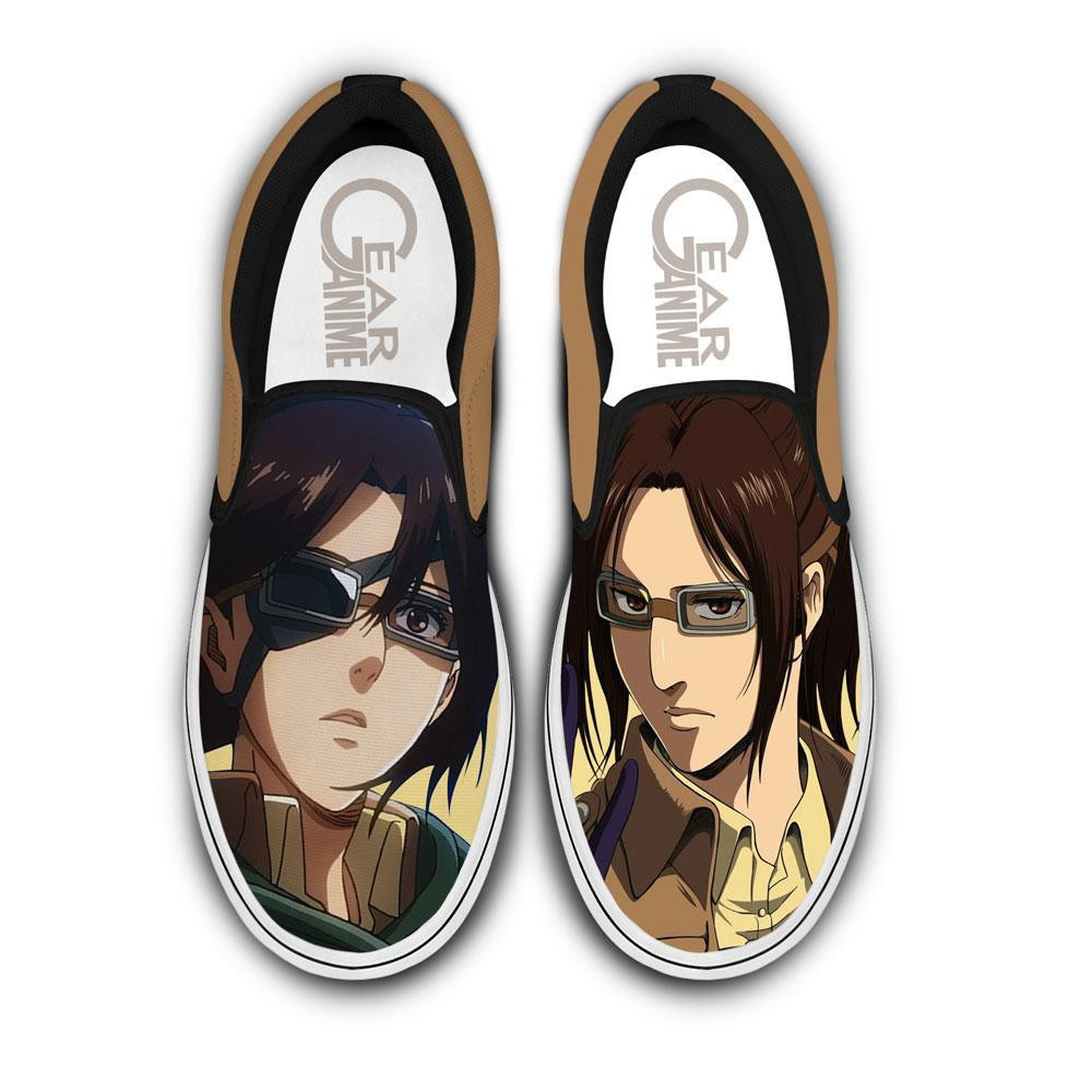 Hange Zoe Slip-On Canvas Anime Attack On Tian Shoes