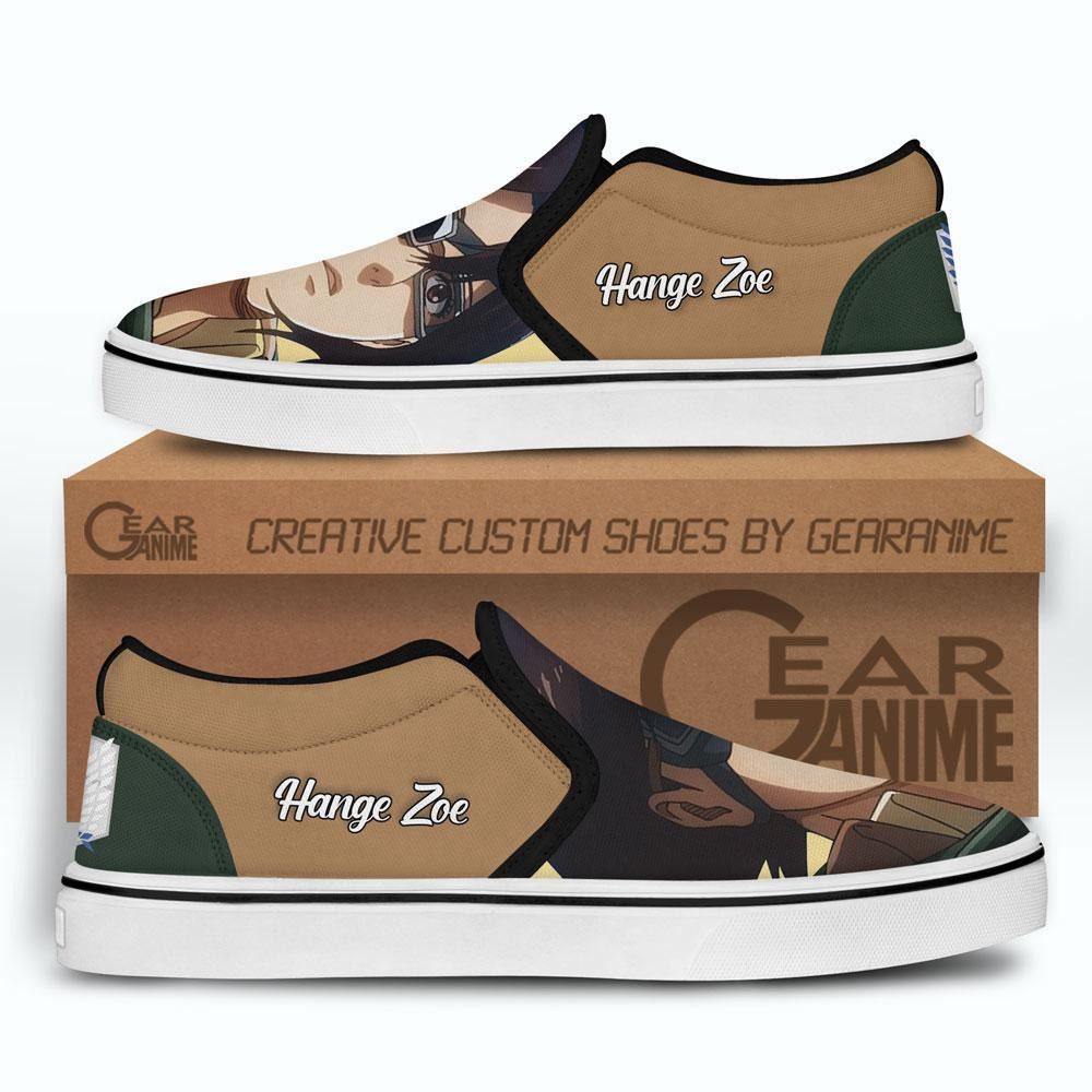 Hange Zoe Slip-On Canvas Anime Attack On Tian Shoes - Image 2