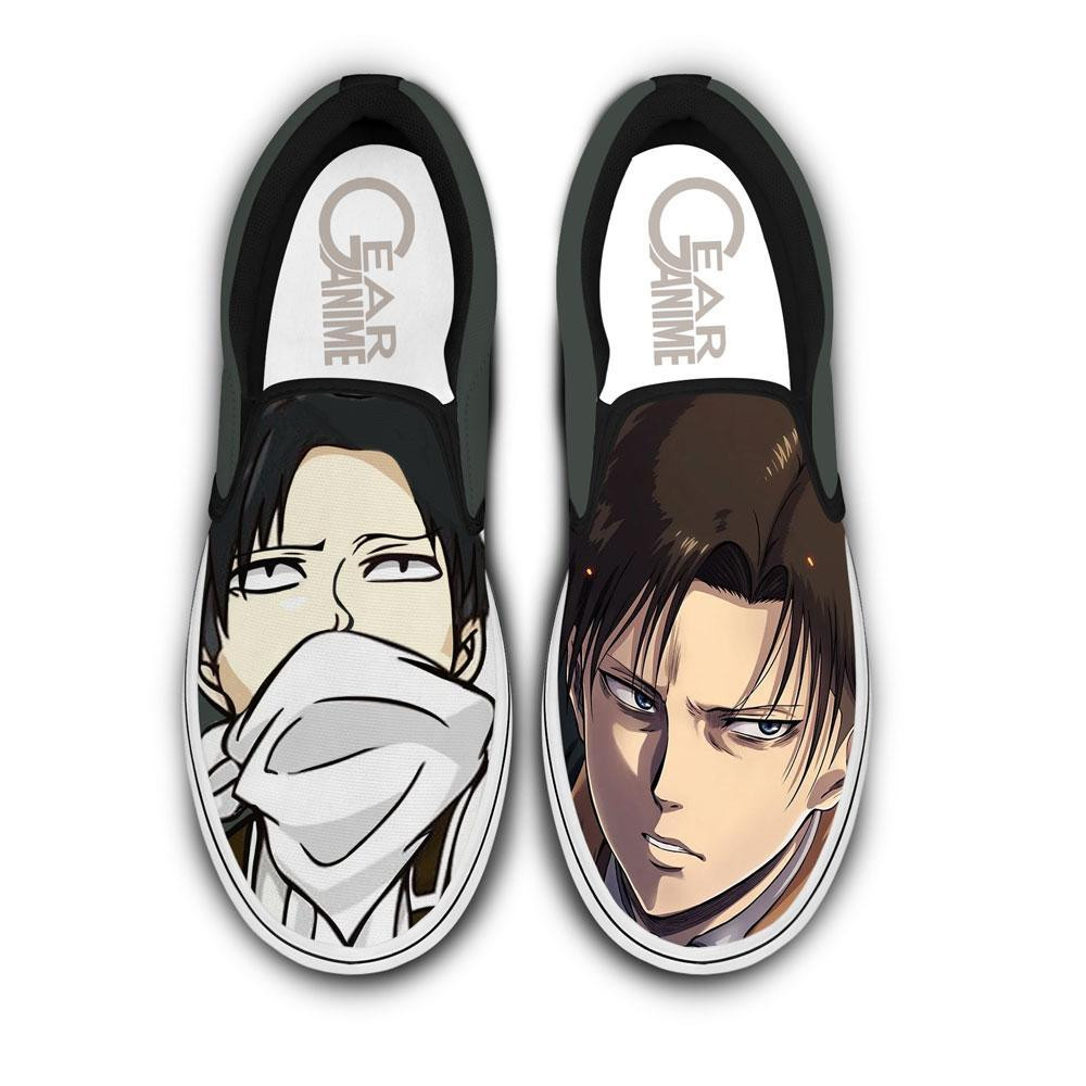 Levi Ackerman Slip-On Canvas Funny Custom Attack On Tian Shoes