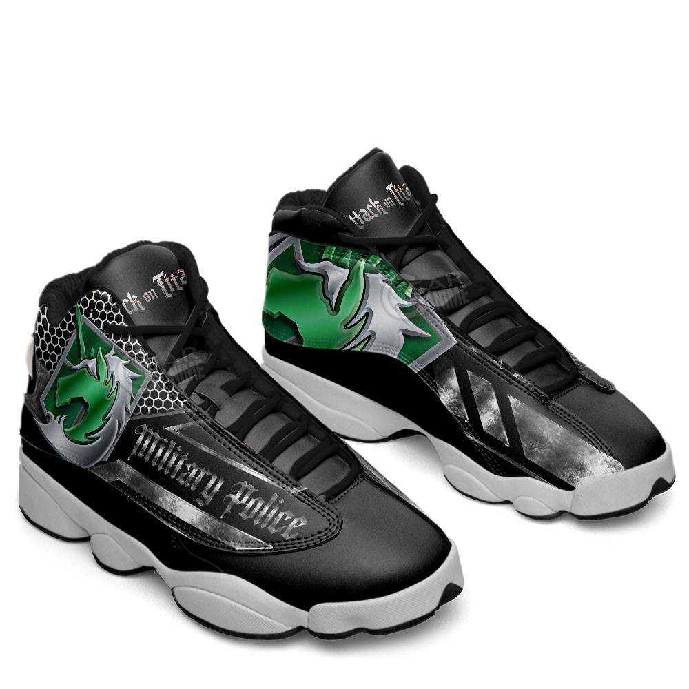 Military Police Retro 13 Basketball Sneakers Shingeki Custom Shoes - Image 2