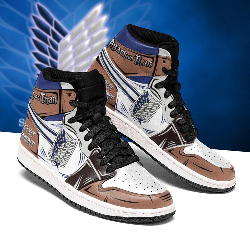 Scout Regiment Custom High-Top Sneakers Wings Of Freedom - Image 2