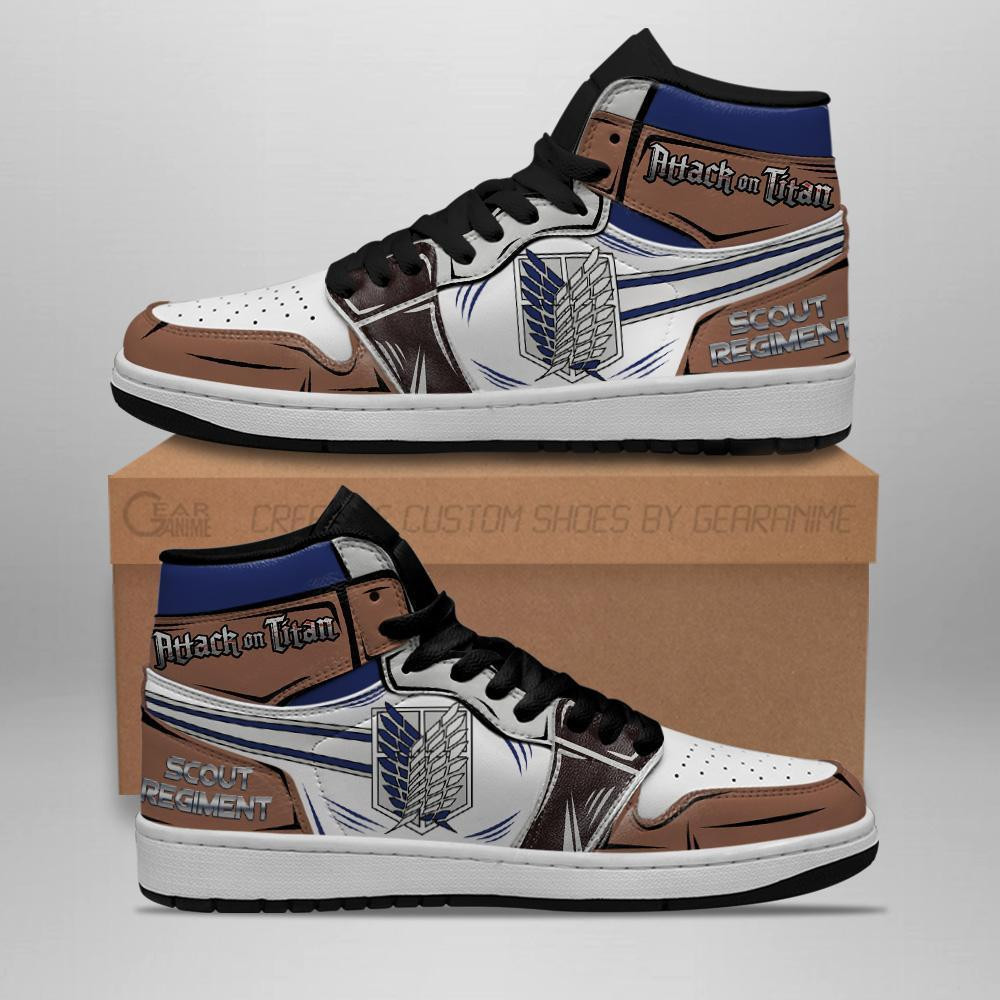Scout Regiment Custom High-Top Sneakers Wings Of Freedom