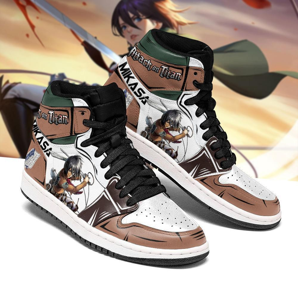 Mikasa Ackerman Custom High-Top Sneakers Shingeki - Image 2