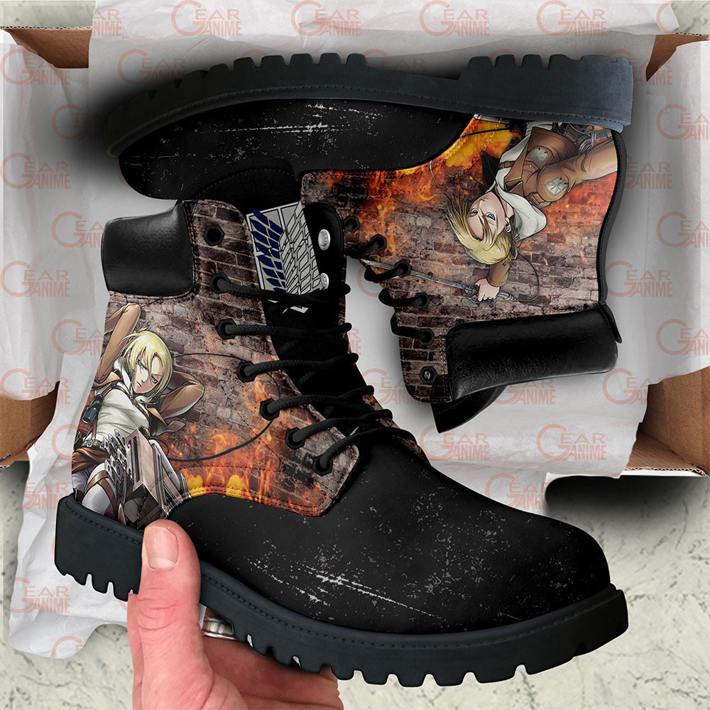 Shingeki Annie Leonhart Custom Combat Boots - Image 2