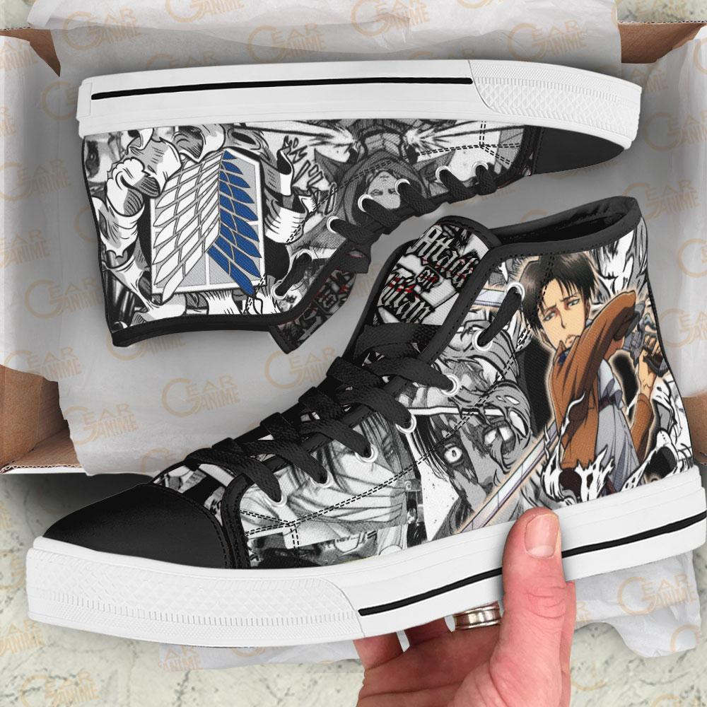 Levi Ackerman Custom High-Top Canvas Shoes - Image 2