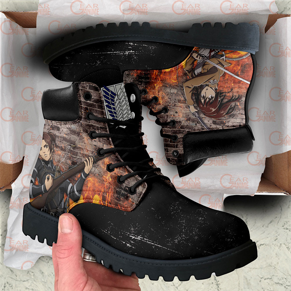Shingeki Sasha Blouse Custom Combat Boots - Image 2