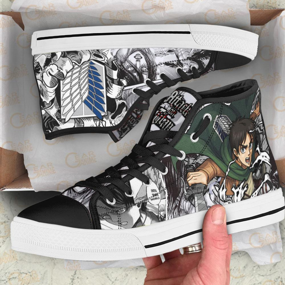 Eren Fighting Custom High-Top Canvas Shoes - Image 2