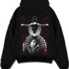 AOTBNS A.black hoodie flat back design - Attack On Titan UK Shop