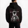 AOTBNS B.black hoodie male back view - Attack On Titan UK Shop
