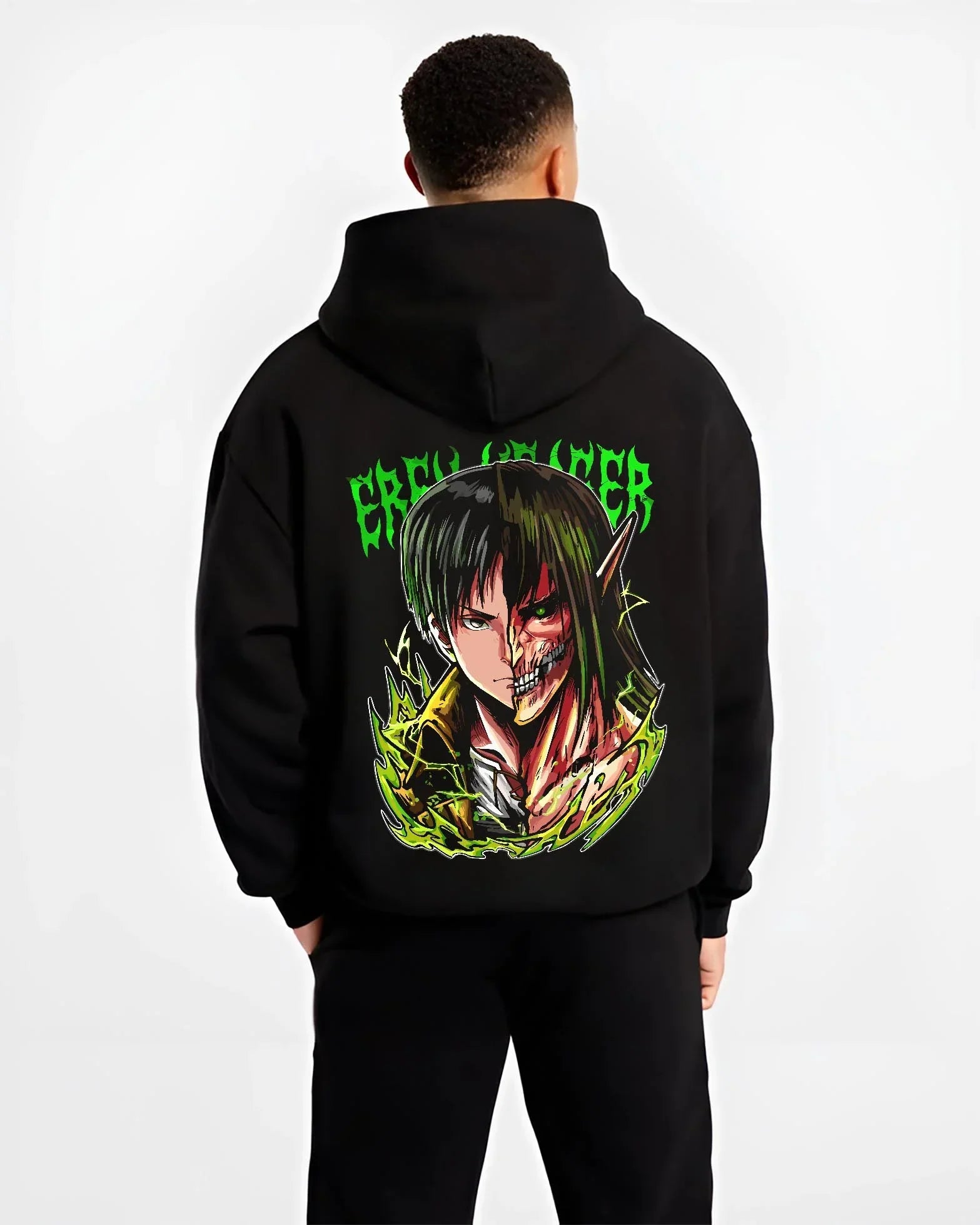 Eren Yeager Hoodie Attack on Titan Half Titan Portrait - Image 2