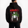 AOTLEVI B.black hoodie male back view - Attack On Titan UK Shop
