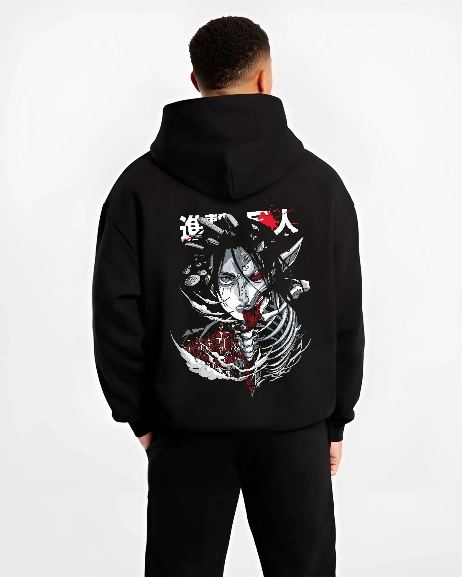 Founding Titan Hoodie Attack on Titan Skull Face Panel - Image 2
