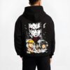 AOTV6 B.black hoodie male back view - Attack On Titan UK Shop
