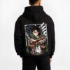 AOTV7 B.black hoodie male back view - Attack On Titan UK Shop