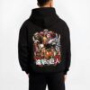 AOTV8 B.black hoodie male back view - Attack On Titan UK Shop