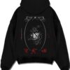 EREN4VL A.black hoodie flat back design - Attack On Titan UK Shop