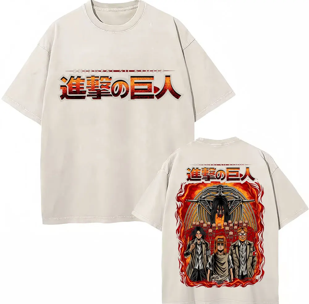 The Rumbling Anime Attack on Titan Mineral Wash T-shirt