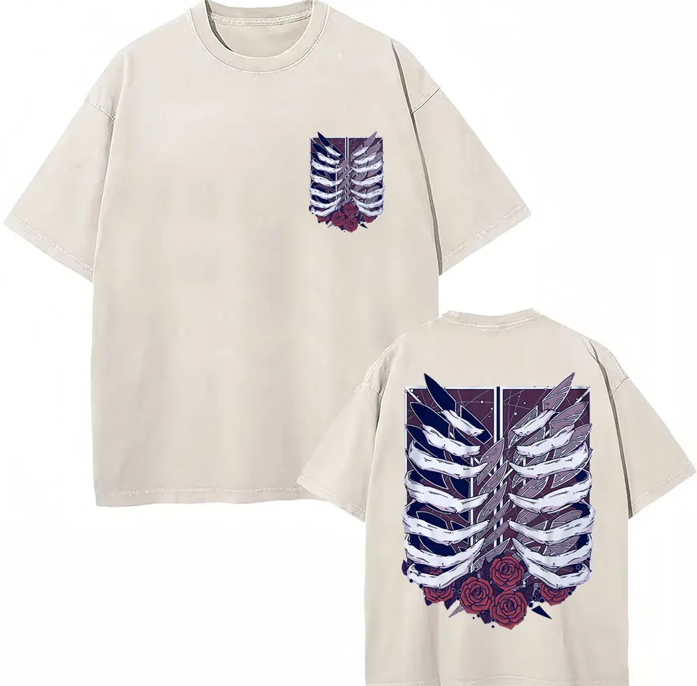 Survey Corps Anime Attack on Titan Mineral Wash T-shirt