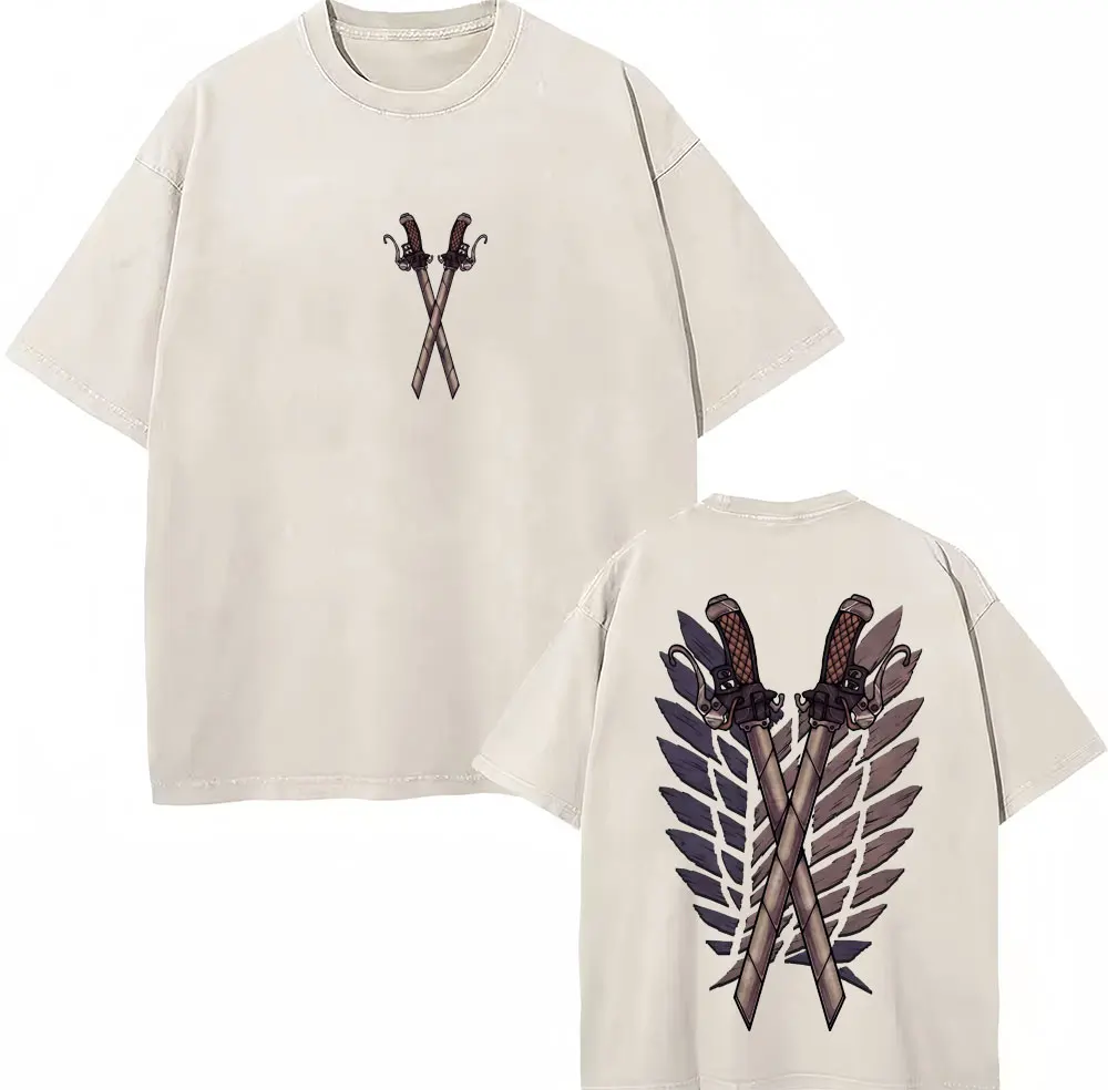 Scout Regiment Anime Attack on Titan Mineral Wash T-shirt