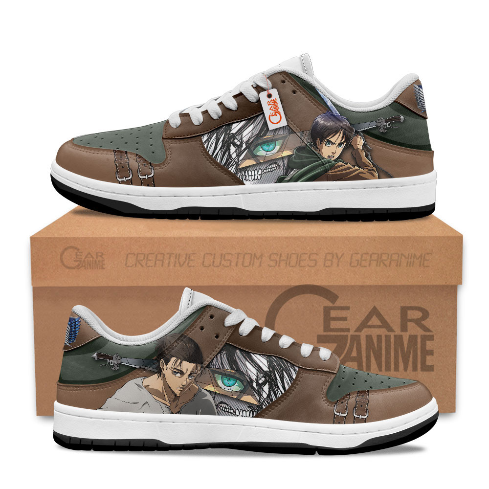Eren Yeager Custom Low-Top Sneakers