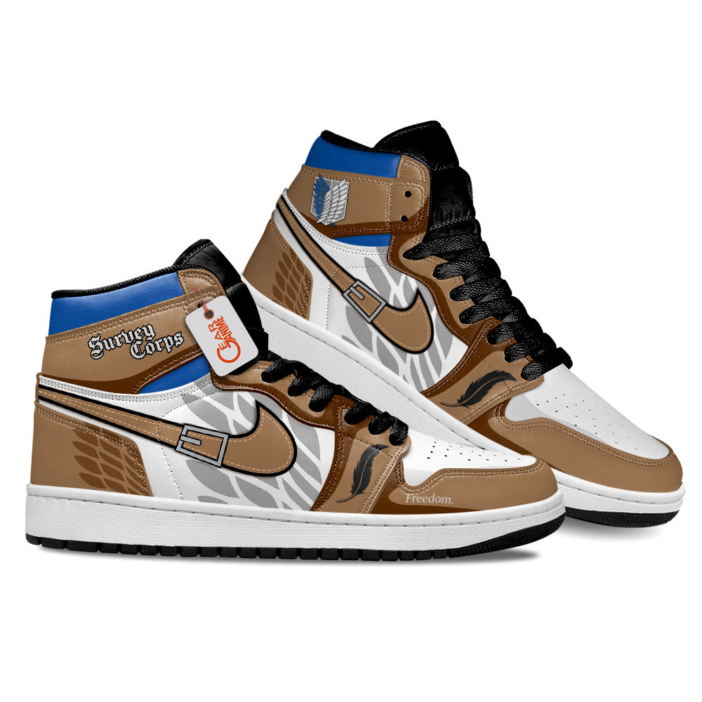 Survey Corp Wings Of Freedom Personalized High-Top Sneakers