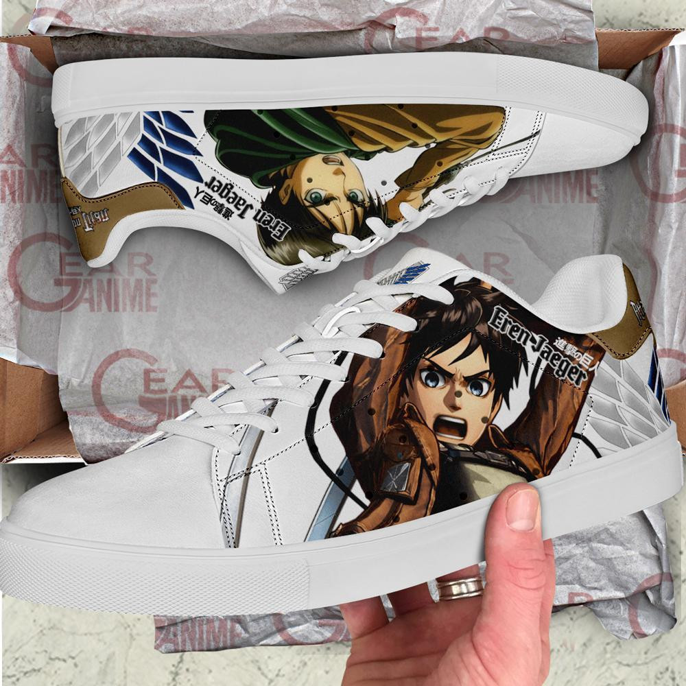 Eren Yeager Custom Classic Skate Shoes - Image 2