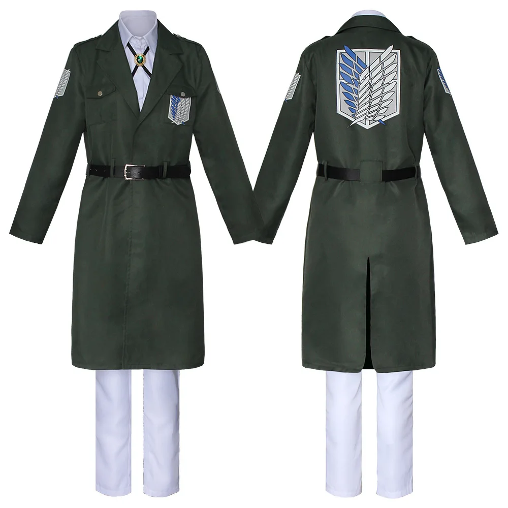 Levi Costume Shingek No Kyojin Scouting Legion Soldier Coat Trench Jacket Uniform Halloween Outfits - Image 2