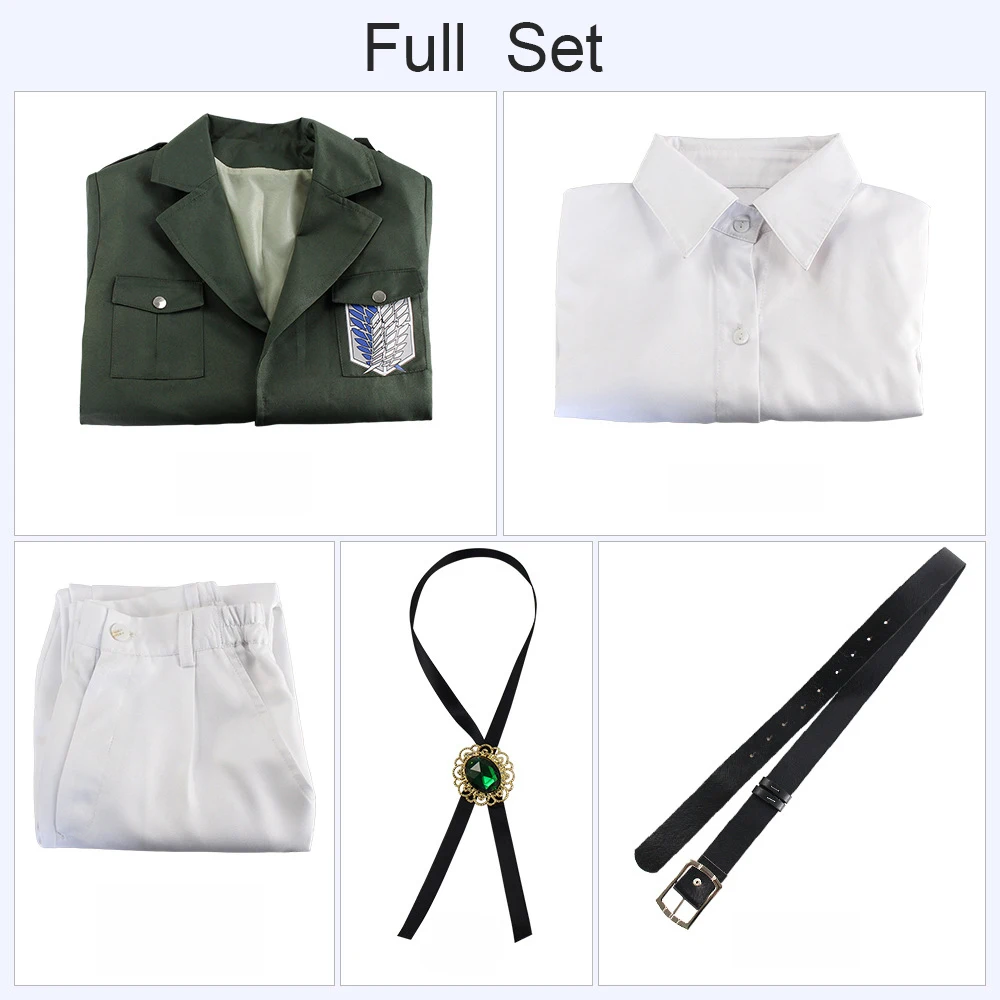 Levi Costume Shingek No Kyojin Scouting Legion Soldier Coat Trench Jacket Uniform Halloween Outfits - Image 3