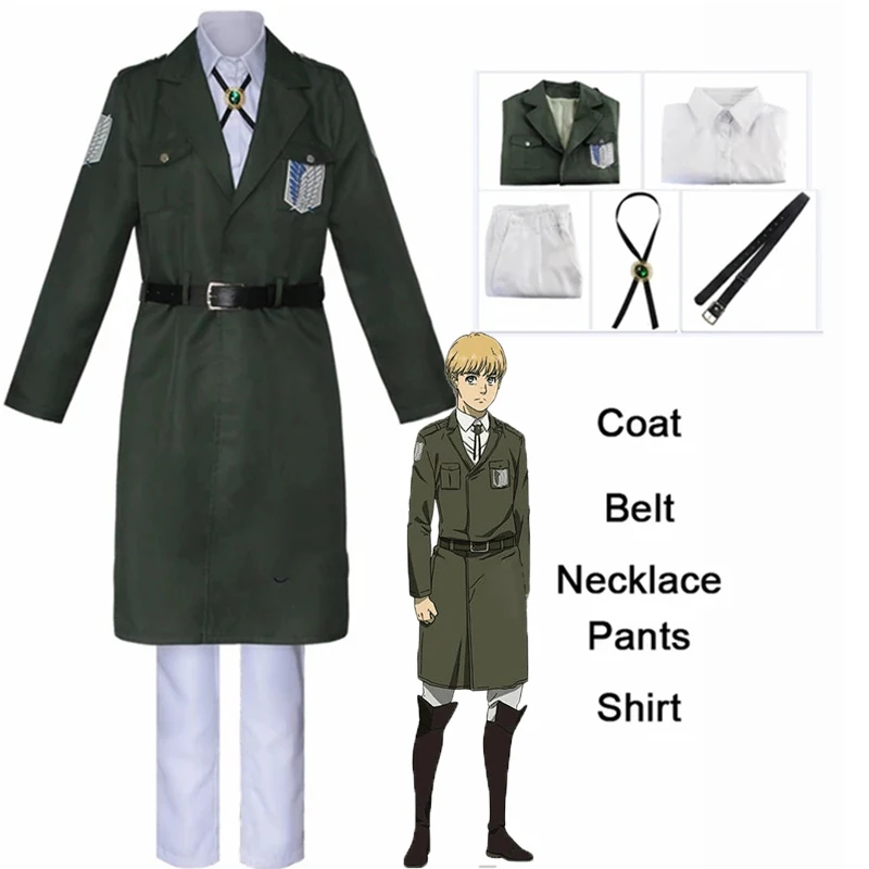 Levi Costume Shingek No Kyojin Scouting Legion Soldier Coat Trench Jacket Uniform Halloween Outfits