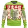 Christmas Kanji Attack on Titan Ugly Christmas Sweater FRONT Mockup - Attack On Titan UK Shop
